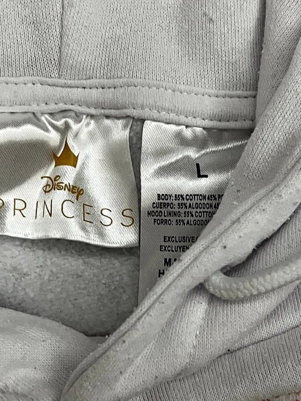 Disney Princess Snow White White Pullover Fleece Hoodie Pockets Women’s L - Picture 5 of 6